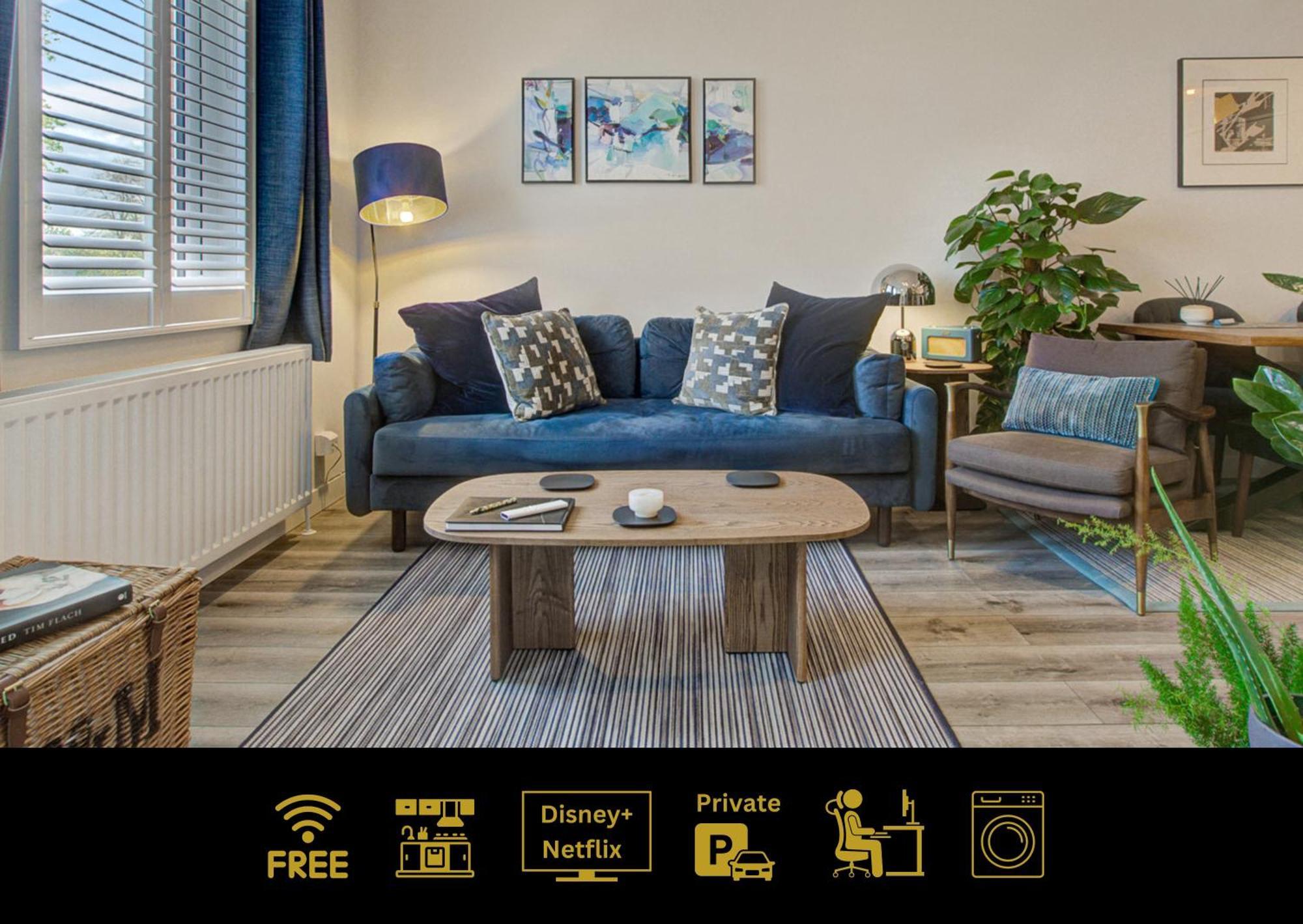 Stylish, Business Traveller Friendly Apartment, With Free Parking And Netflix Farnborough  Eksteriør bilde